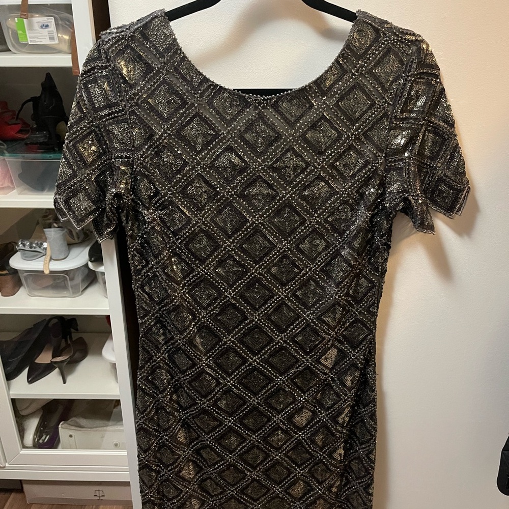Elegant Black and silver Dress